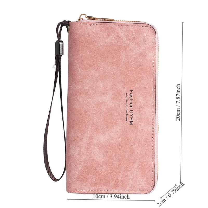 Ladies holding a long wallet 2025 new Korean handbag multi-function card bag mobile phone bag coin purse female wallet