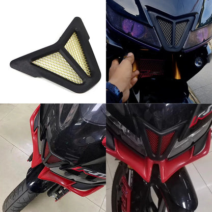 Dirt bike accessories moto decorative air Inlet Head Cover Aluminum Mesh Intake Guard Protector for Yamaha R15-V3 2017-2020