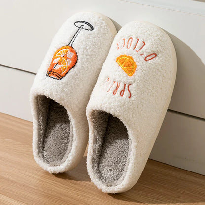 Women's Slippers Aperol Spritz Spritz O'Clock Cozy Comfy Fluffy Slippers Party Bridal Shower Mom Daughter Gift For Girl