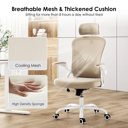 Ergonomic Office Chair, Home Office Desk Chair with Headrest, High Back Computer Chair