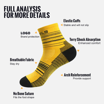 WRELS 1/3Pairs Merino Wool Socks Warm Thick Cushion Wool Socks Running Moisture Wicking Sports Socks Merino Wool Hiking Socks
