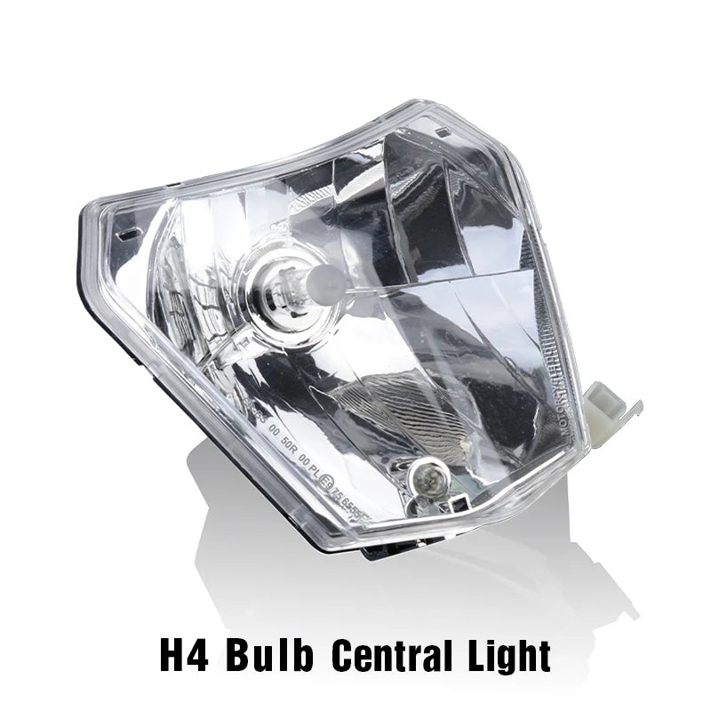 PowerZone Motorcycle LED Headlight Headlamp Head Lights Supermoto Fairing For KTM EXC SXF MX Dirt Bike Enduro LED Headlight
