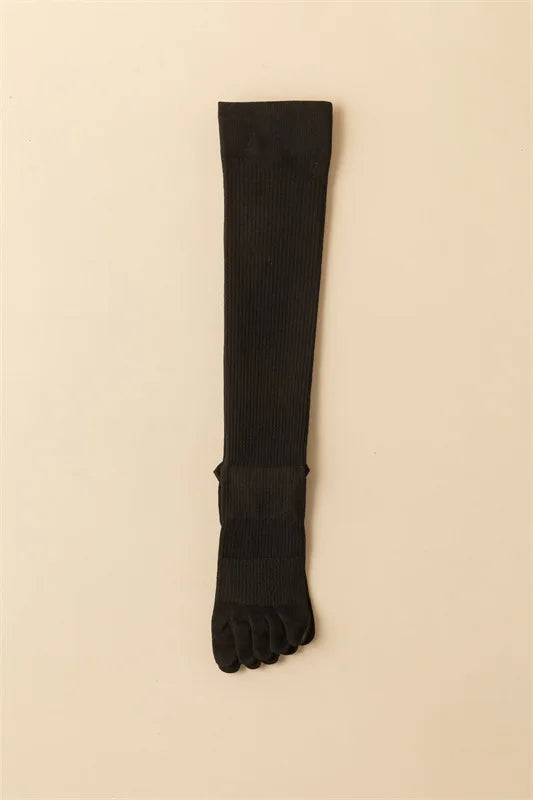 New Women Knee High Toe Socks Soft Lady Girls Breathable Comfortable Solid Color Cute Long Sock For Women