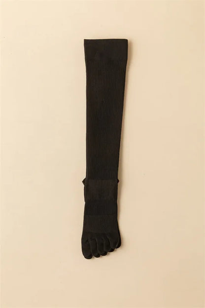 New Women Knee High Toe Socks Soft Lady Girls Breathable Comfortable Solid Color Cute Long Sock For Women