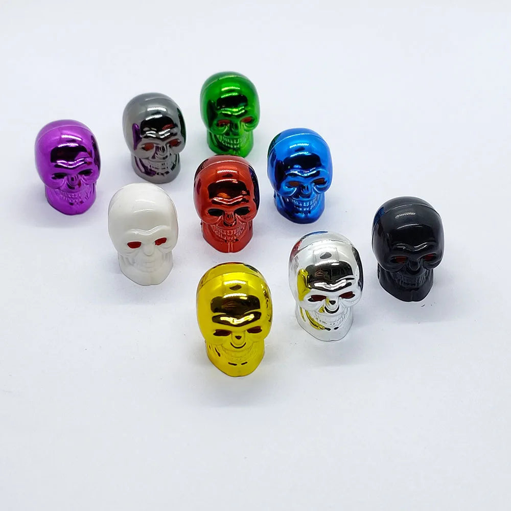 4Pcs Skull Valve Stem Caps Funny Air Caps Cover, Universal Truck Motorcycle Bike Car Tires Valve Stem Caps