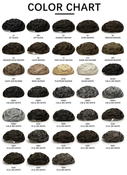 Men Toupee 0.06mm Thin Skin Natural Hairline Men's Capillary Prothesis Toupee Men Wigs Male Wig Hair System 100% Human Hair