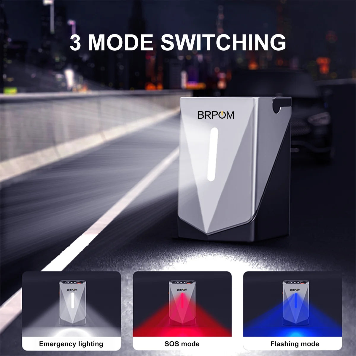 12000mAh 6-in-1 Auto Jump Starter Air Compressor Air Blower - Intelligent Clamps for Car Tire Inflation & Emergency Start