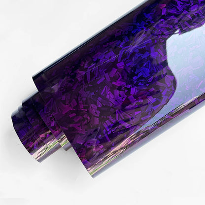 PET Carbon Fiber Sticker Vinyl Paper for Car Vinyl Wrap Glossy Auto Wrapping Cars Film Covering Laser Purple Motorcycles Vinyls