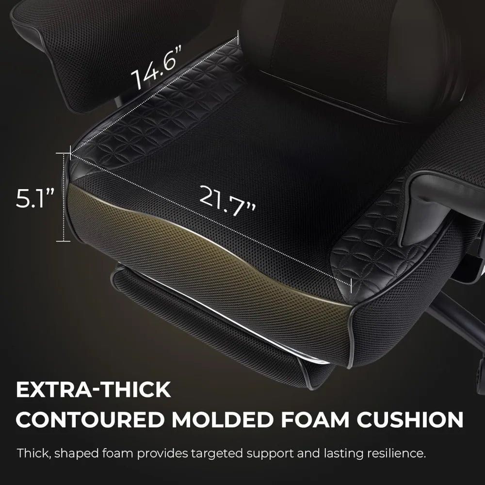 Big and Tall Office Chair with Massage Lumbar Support,Executive Office Chair with Wide Thick Seat Cushion and, Customized