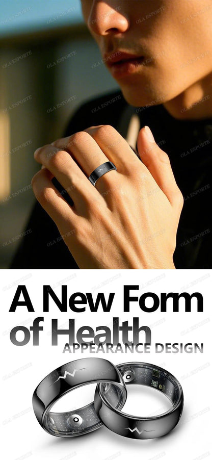 New ECG Smart Ring Men Women Bluetooth Blood Heart Rate Blood Oxygen Health Monitoring Multi Sports 5ATM Waterproof smartring