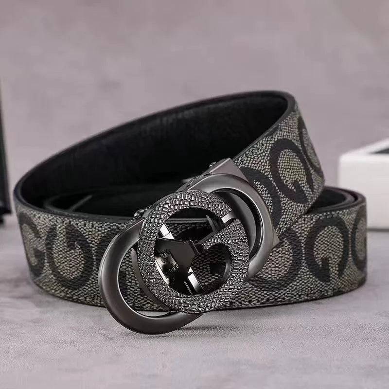 New Width 3.4cm Women's Belt Formal Leather Canvas Belt Women High Quality Metal Buckle Male Belt for men jeans work belt