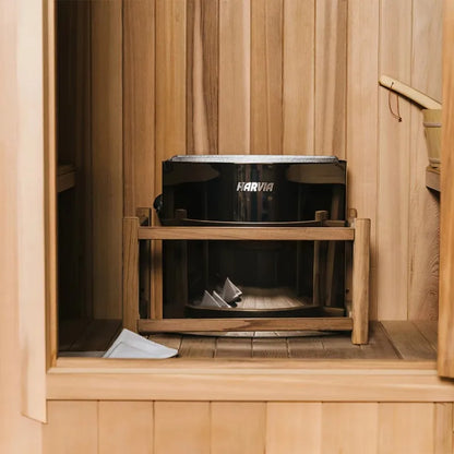 Customizable 6 Person Outdoor Sauna with Hot Tub Canadian Hemlock Wood Traditional Steam Sauna with Jacuzzi for Resort