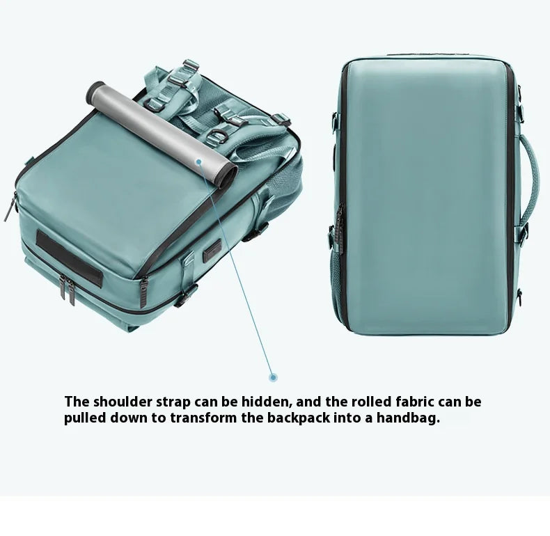 Large Travel Backpack Boardable Backpack USB Charging Waterproof Outdoor Travel Backpack Independent Shoe Compartment