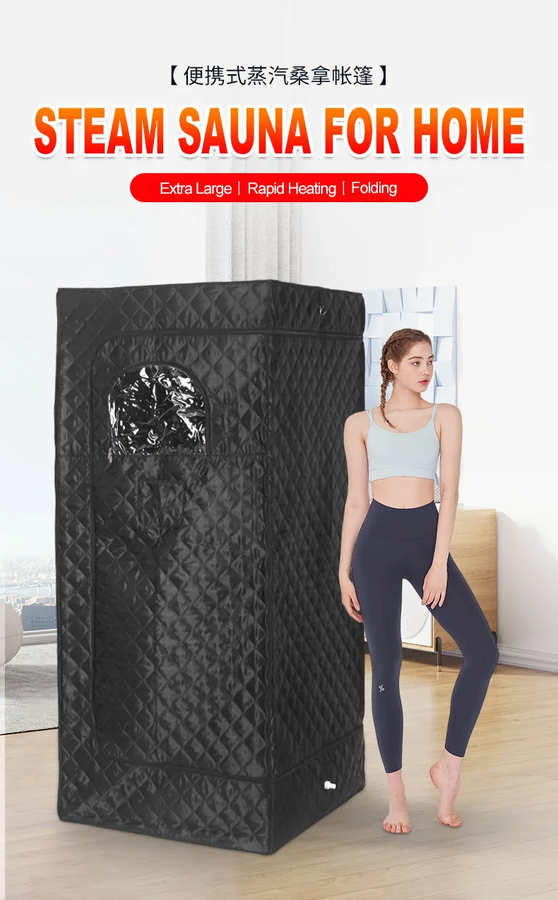 Sweat Steam Box, Home Full Body Sauna Box, Folding Portable Sweat Steam Room