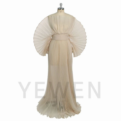 2026 Fashion Sheer Pleated Organza Maternity Dresses for Photoshoot Long Dress for Maternity Shoot Baby Shower Dresses YEWEN