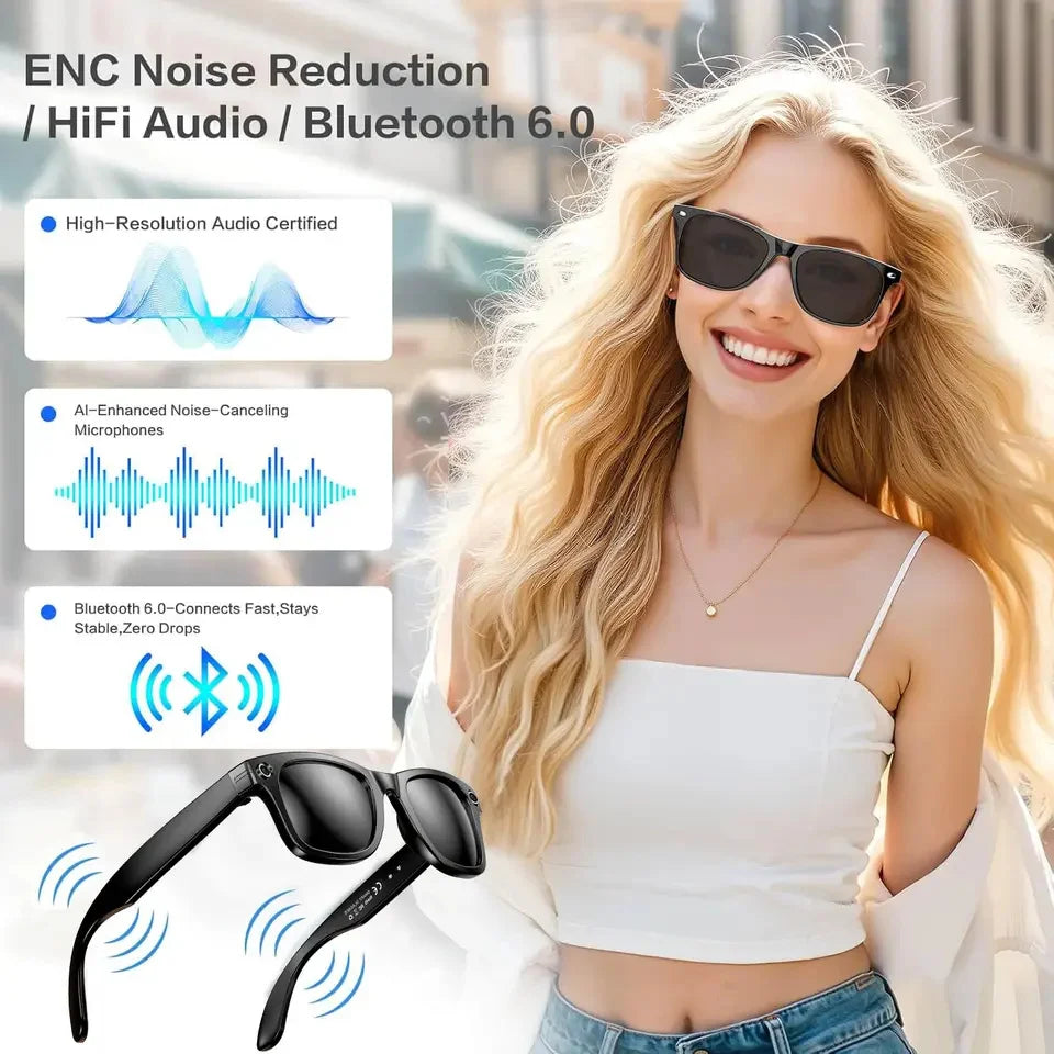 New 800W Pixel HD Camera SmartGlasses Men 1080P Image Quality Video Recording Photography Study Travel Color Change Glasses Lady