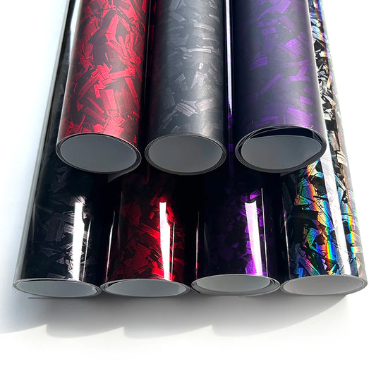 High Glossy Black Silver Red Forged Carbon Fiber Car Sticker on the Hood Adhesive Vinyl for Car Stickers Motorcycle Decal