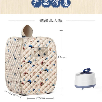 Sweat Steaming Box Household Single Steam Sauna Bath Box Sweating Whole Body Fumigation Machine Foldable Box US JP