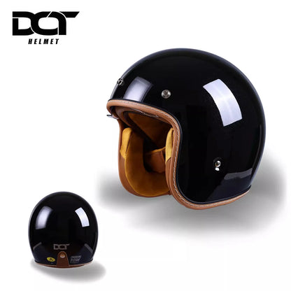 China 3C certification retro motorcycle helmet lightweight ventilation 3/4 cruise helmet unisex riding helmet.