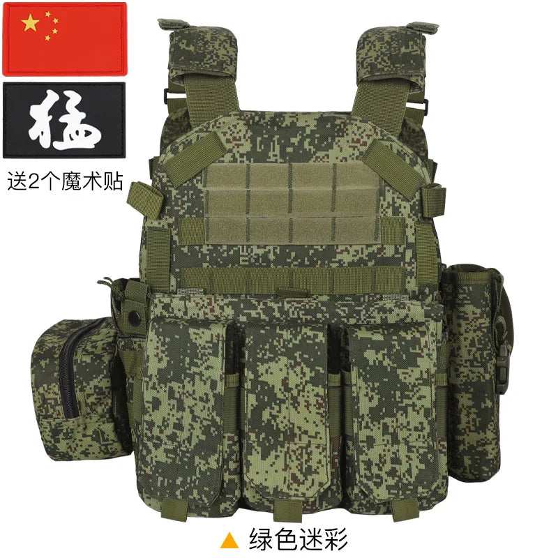 Nylon Tactical Vest Body Armor Hunting Carrier Airsoft Accessories CS Combat MOLLE Camo Military Army Vest for Outdoor Hunting