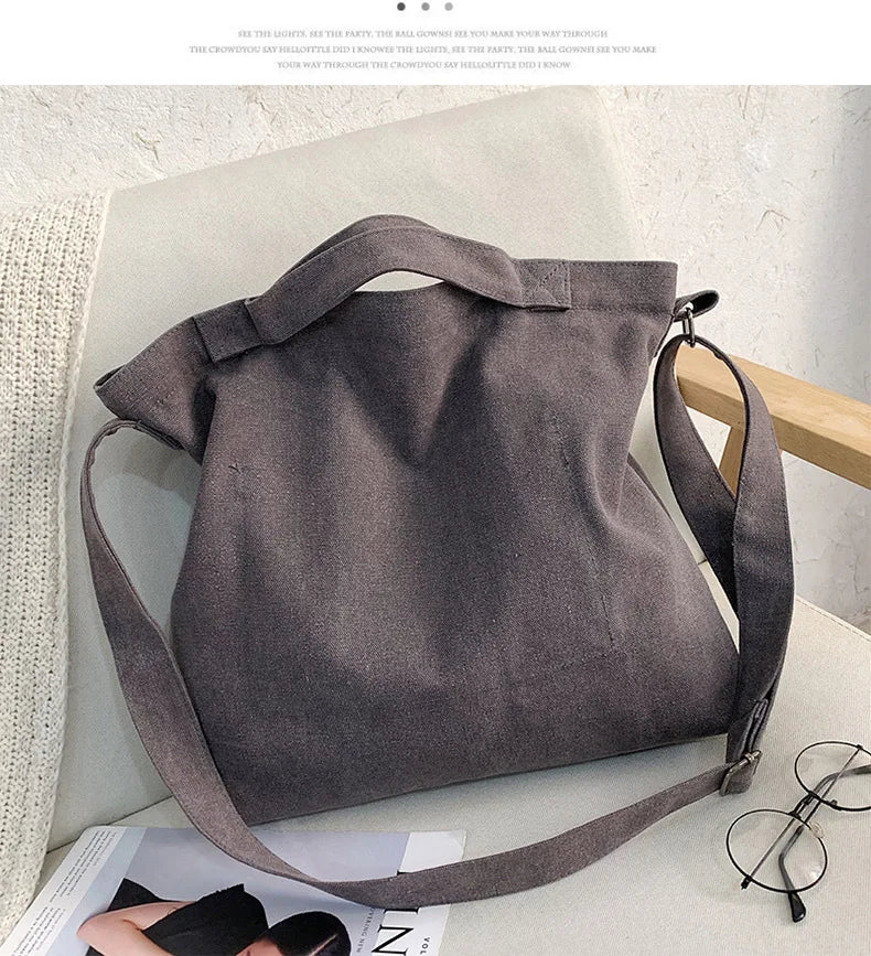 Top Canvas Bag Youth Men Shoulder Bags Large Capacity Hand Bags Letter Printed Crossbody Bag for Women Students School Bags