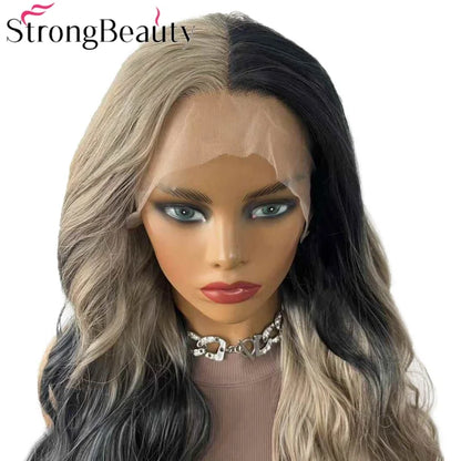 StrongBeauty Long Lace Front Wigs Synthetic Wavy Women Wig Heat Resistant Hair