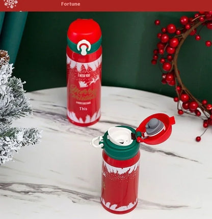 Hot 304 Stainless Steel Christmas and New Year Gift Bouncing Insulated Cup, Creative Water Cup, Internet Famous Minimalist Cup L