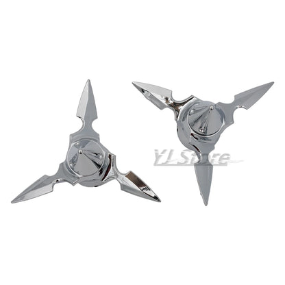 Fit For Harley Sportster Dyna Softail V-Rod Custom Motorcycle Skull Spun Blade Axle Caps Cover Front Axle Nut Covers