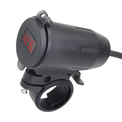 Motorcycle Modified Charger Fast Charger Dual QC3.0 USB LED Voltmeter Display Dual USB Charger Socket Motorcycle and Bicycle Acc