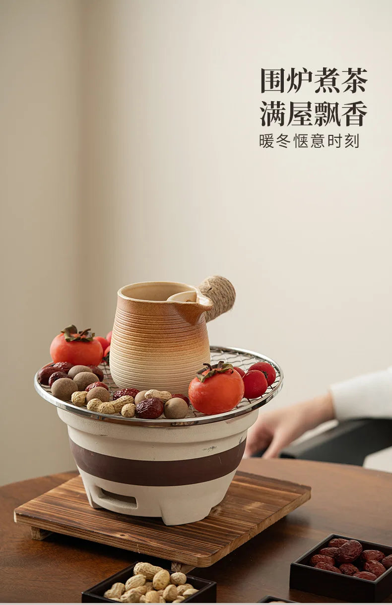 Ceramic Baked Milk Tea Pot Can Be Dry Boiled Boiled Tea Warm Milk Pot Teapot Tea Infuser