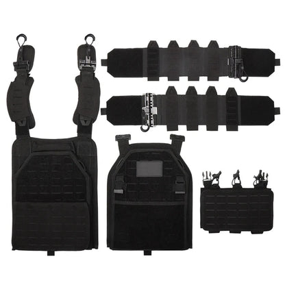 YAKEDA Tactical Plate Carrier Vest,Military Molle Assault Vest with Quick Release Buckles,Adjustable Padded Straps,1000D Nylon