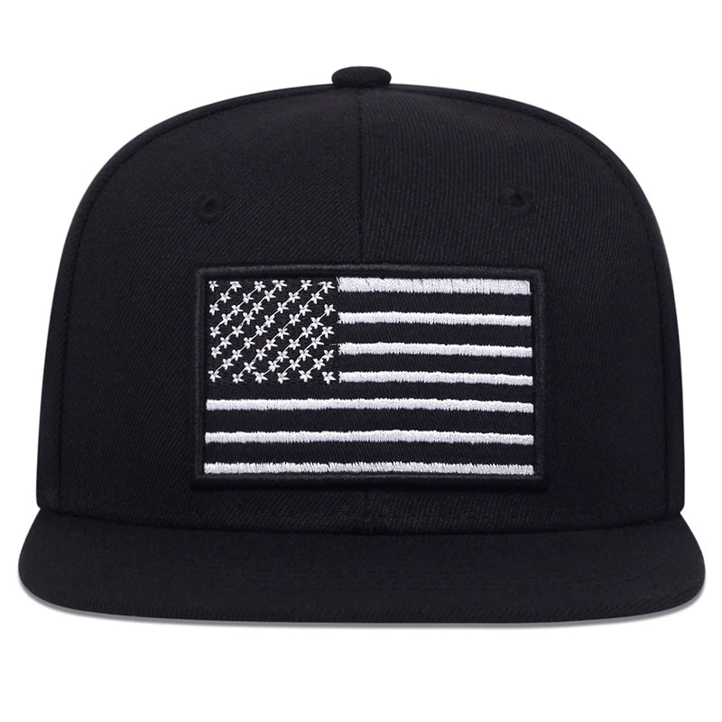 Unisex American Flag Embroidery Hip-hop Hats Spring Autumn Outdoor Adjustable Casual Baseball Caps Sunscreen Hat Sports Cap