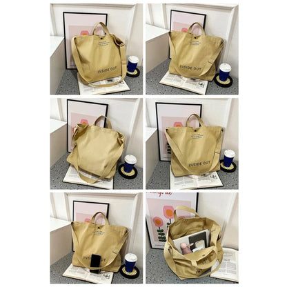 High Quality Canvas Men and Women Simple Cross-body Bag Wash Canvas Thick Handbag Large Capacity Arts Students Package Satchel