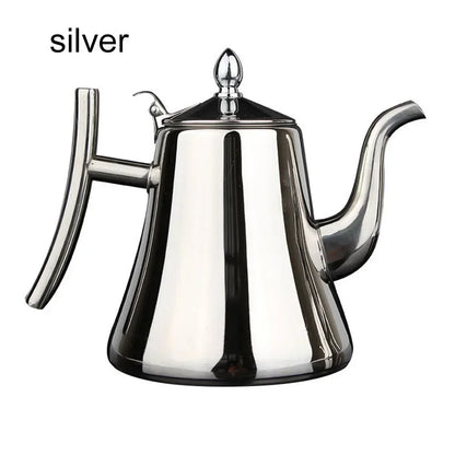 1L/1.5L Gold Teapot with Infuser Stainless Steel Water Kettle Tea pot Polish Fashion Durable Coffee Cold Water Pot Home Tea Tool