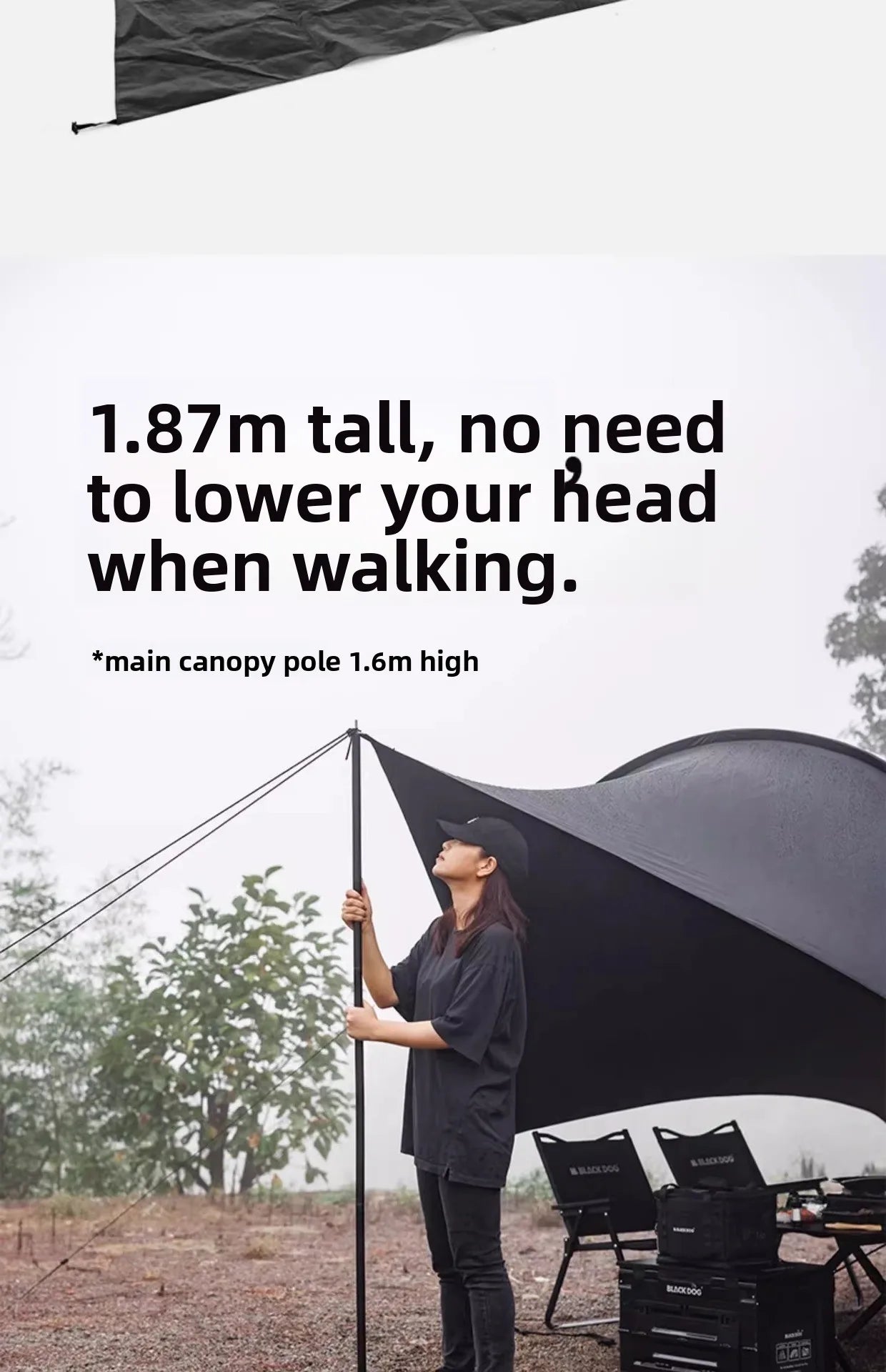 Naturehike BLACKDOG Camping Automatic Tent Waterproof Sun Shelter Beach for 2-3 People Outdoor Travel Picnic 150D Dome Tent New