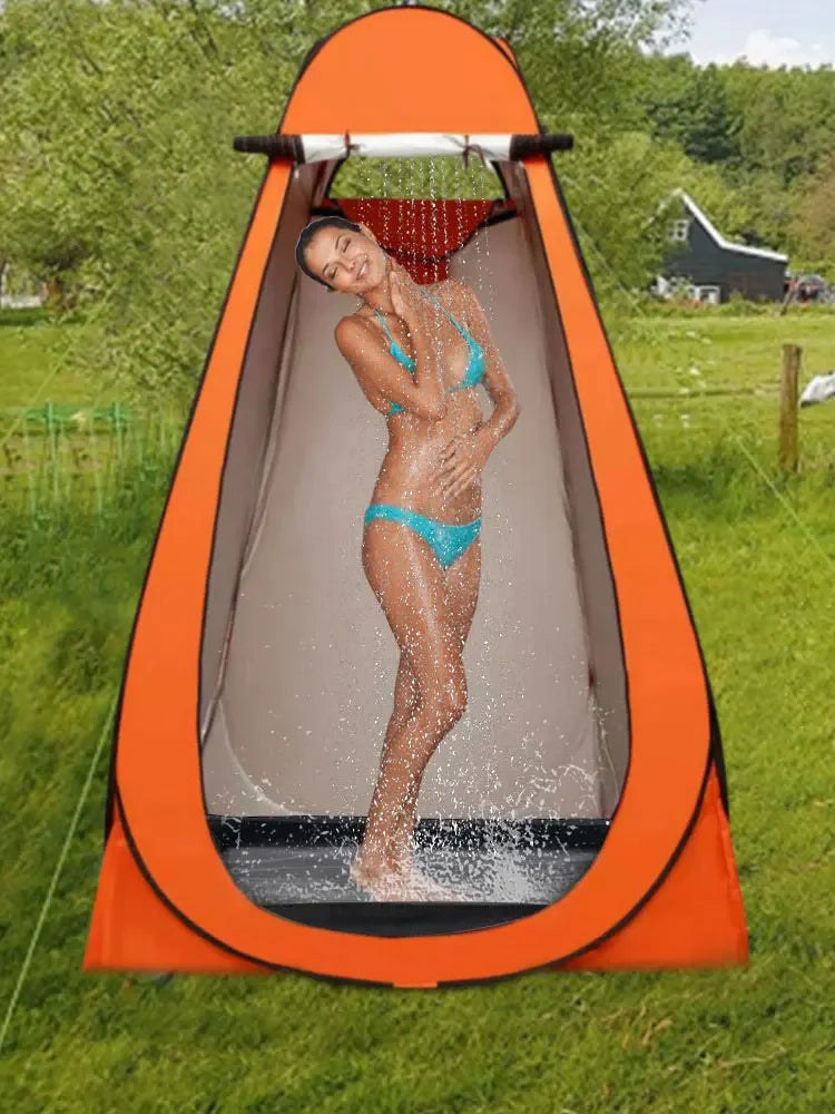Portable Pop Up Privacy Tent Outdoor Shower Toilet With Window Quick Setup Beach Camping Foldable Lightweight Carry Bag Included