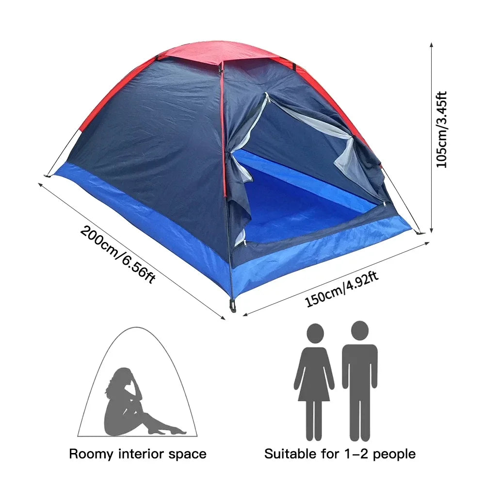 Outdoor Self-driving Travel Camping Tent  with Bag for Outdoor Camping Traveling for Summer Spring Autumn 3 Seasons 2 People