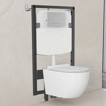Eridanus Dual-Flush Wall-Mounted Toilet System with Integrated Tank and Carrier