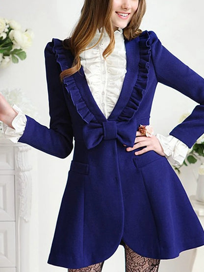 US Women Solid Lady Shirt Frilly Ruffle shirt Tops Flounce Casual Blouse Clothes Shirts