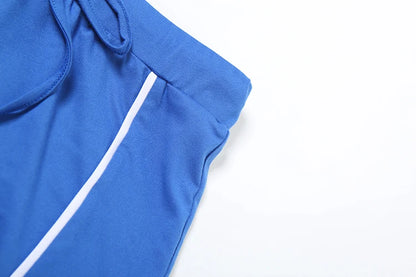 Weird Puss Casual Sporty 2 Piece Set Women Zipper Cardigan Polo-Neck Jacket+Drawstring Skinny Shorts Daily Fashion Tracksuits