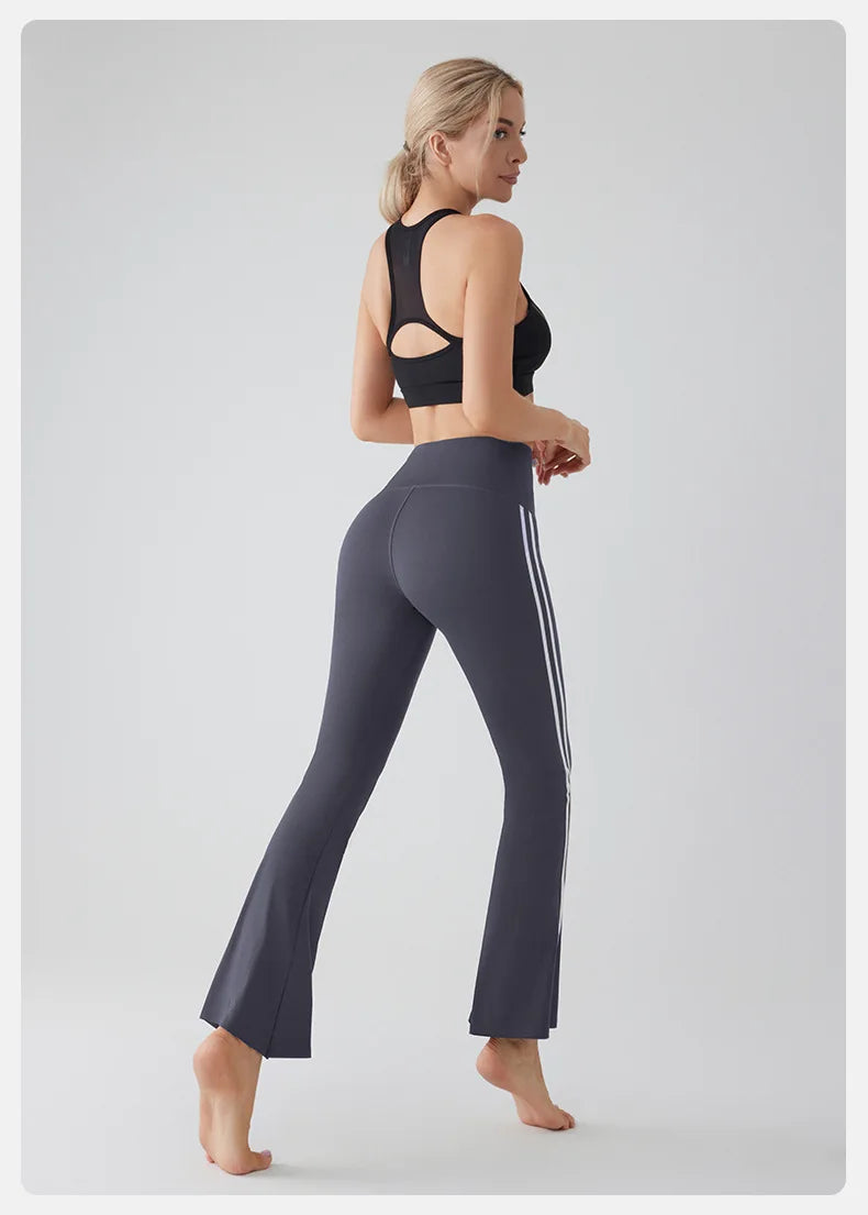 Flares Yoga Pants for Women High Waist Bootcut Workout Leggings Tummy Control Fitness Gym Leggings