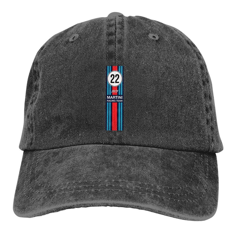 Washed Men's Baseball Cap Racing Team Trucker Snapback Caps Dad Hat Martini Racing Golf Hats