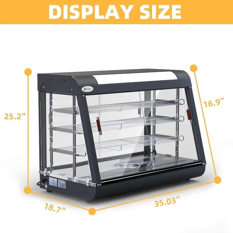 35 inch Commercial Food Warmer Countertop Pizza Warmers Display Pastry Patty Warmer