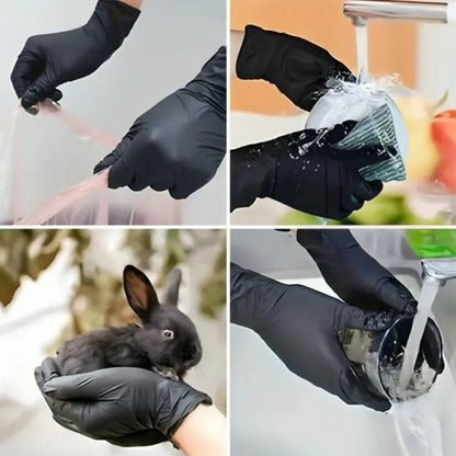 20/50/100PCS Disposable Black Nitrile Gloves for Household Use Latex Free Powder Free Cleaning Gloves Tattoo  Hairdressing Tools