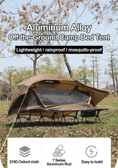 Lightweight Camping Camp bed Tent 1-2 Person Waterproof Sunproof Quick Setup 210D Oxford Backpacking Tent for Hiking Outdoor