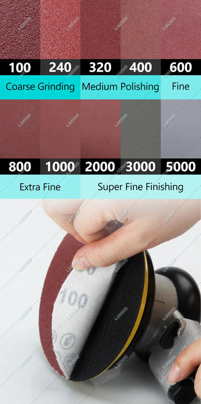 3/4/5/6 inch Car Detailing Polishing Buffing Sponge Wool Pad Headlight Restoration Sandpaper For Sanding Waxing Cleaning Washing