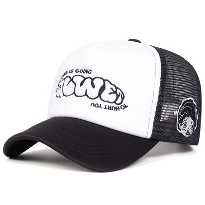 Sunscreen Cap EVERYONE IS GOING Baseball Cap Sunscreen Hat Adjustable Trucker Cap Breathable Casual Snapback Cap Hip Hop