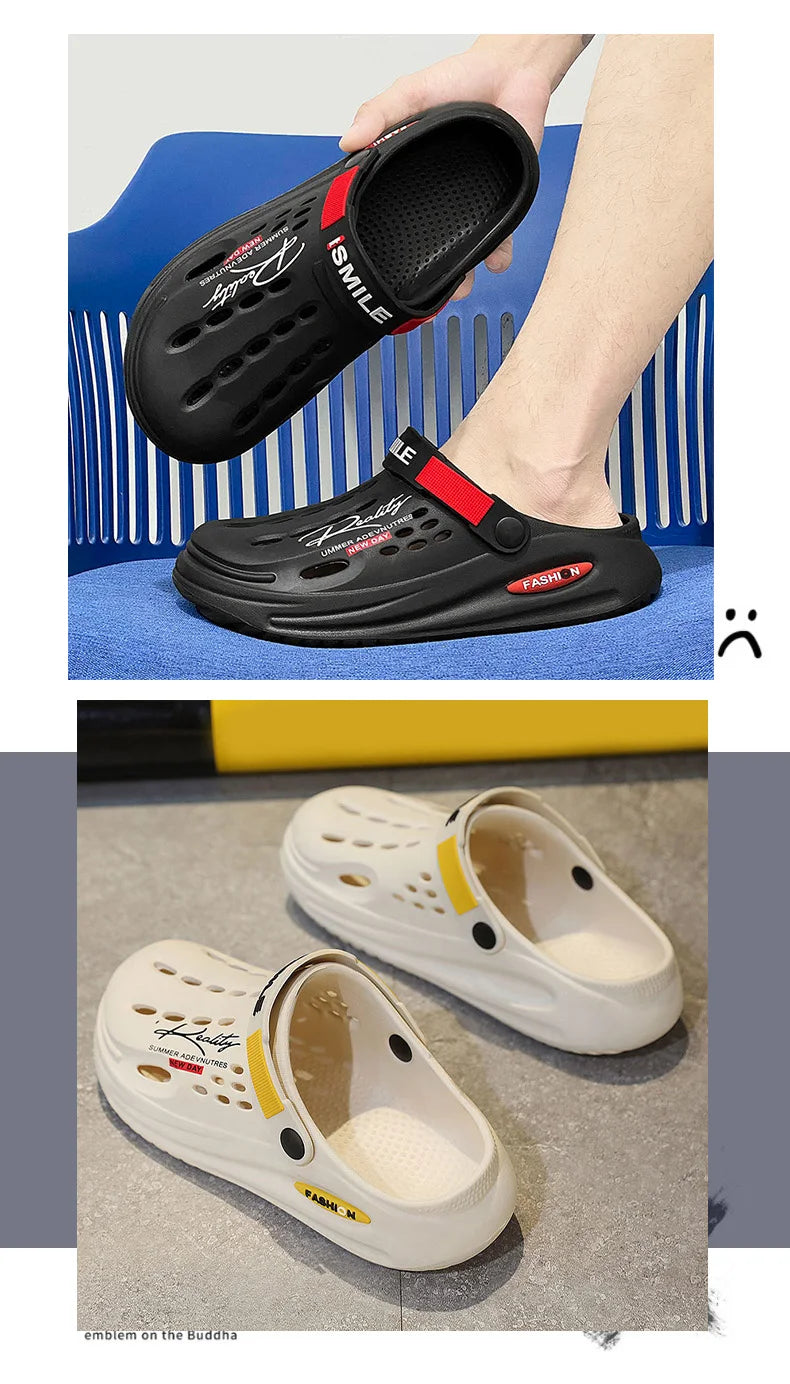 Men's Summer Sandals Non Slip Beach Slippers EVA Design Outdoor Slides Ultralight High Quality Sandals Fashion Garden Shoes