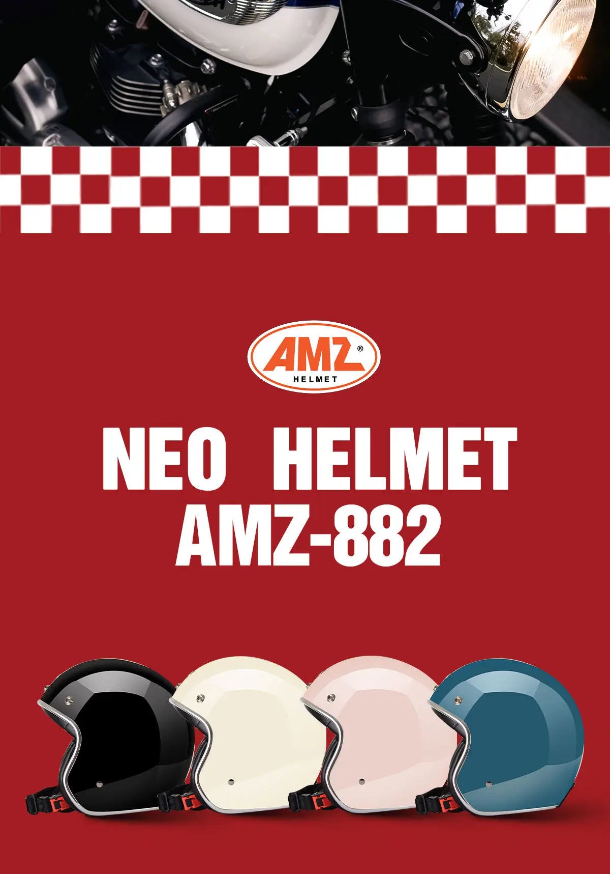 ECE DOT Approved Retro Motorcycle Helmet Open Face Moped 3/4 Vintage Low Profile Japanese Style Half Helmet Men Women Casco Moto