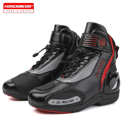 Motorcycle Riding Boots Men Women Knight Outdoor Waterproof Sneakers Shoes Off-road Professional Leisure Protective Riding Boots